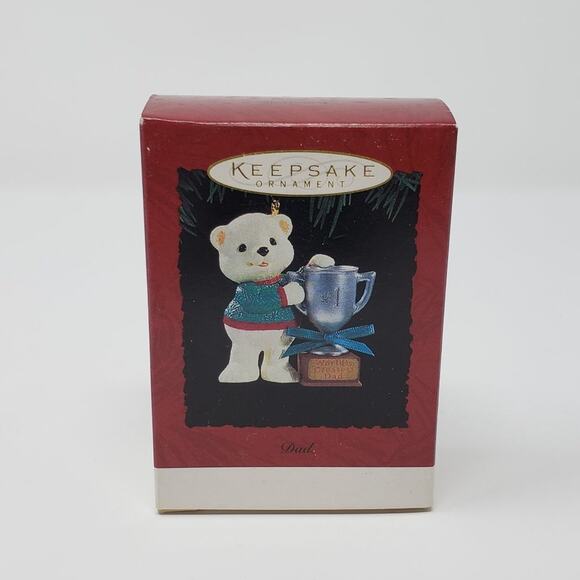 1994 Hallmark Dad Handcrafted Keepsake Holiday Christmas Ornament - Picture 1 of 7
